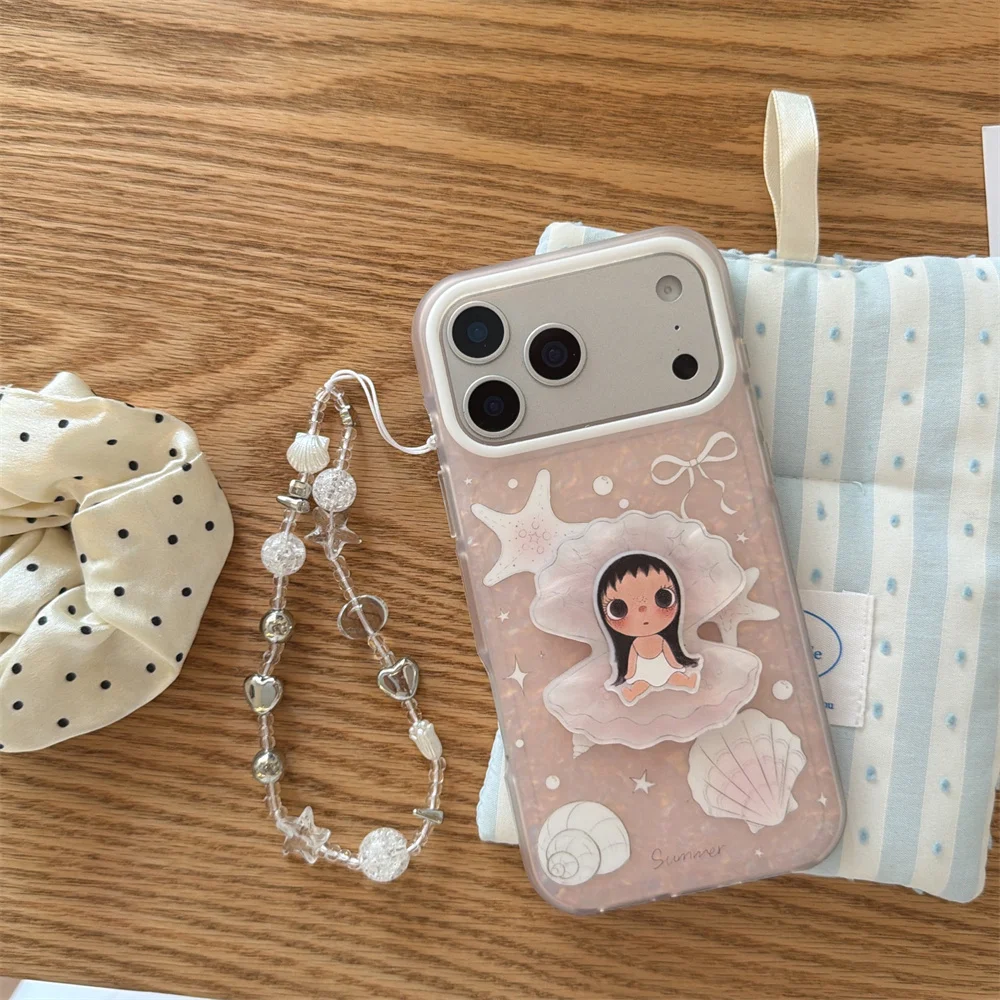 Kawaii Shell Pattern Cute Cartoon Girl Phone case for iPhone 17 16 15 Pro 16 Pro 17 Pro Max Cover Stand Chain Fashion Funda Case
Kawaii Shell Pattern Cute Cartoon Girl Phone case for iPhone 17 16 15 Pro 16 Pro 17 Pro Max Cover Stand Chain Fashion Funda Case