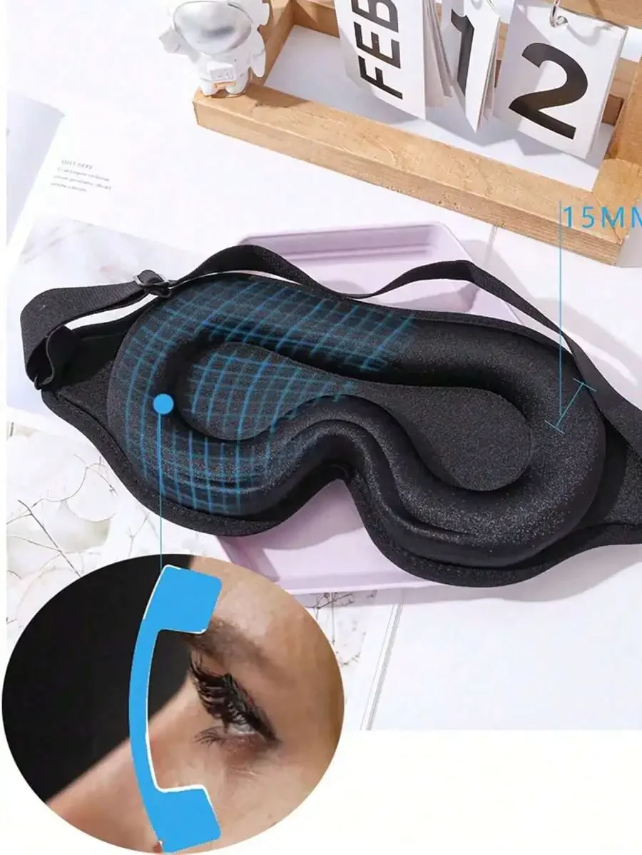 Black Solid Color Sleep Eye Mask For Travel Office Bedroom Adult Use
Black Solid Color Sleep Eye Mask For Travel Office Bedroom Adult Use