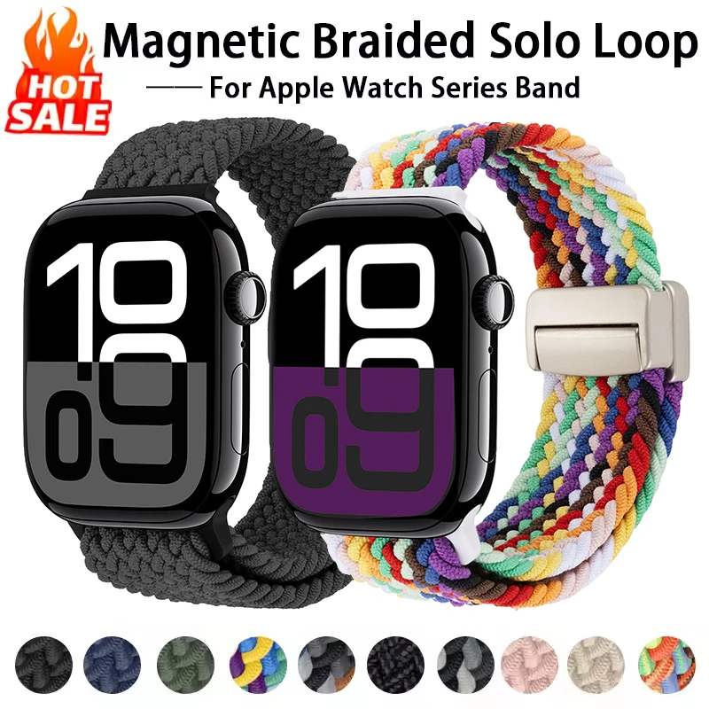 Braided Loop Strap For Apple Watch Band 44mm 40mm 45mm 49mm 41mm 46mm 42mm Magnetic Bracelet iWatch Series Ultra 2 SE 10 9 8 7 6
Braided Loop Strap For Apple Watch Band 44mm 40mm 45mm 49mm 41mm 46mm 42mm Magnetic Bracelet iWatch Series Ultra 2 SE 10 9 8 7 6