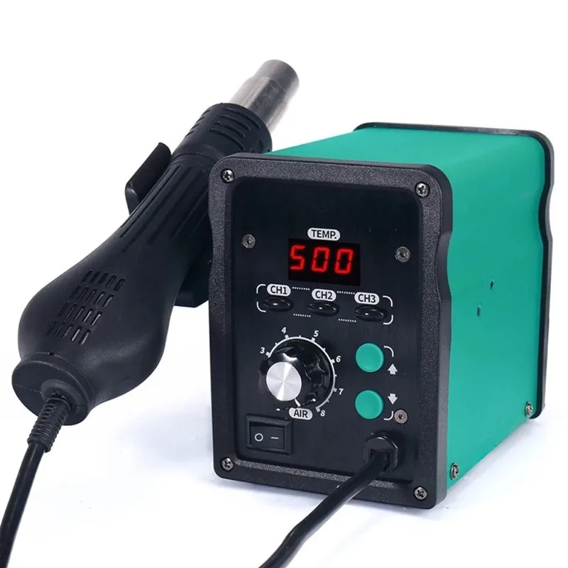 959D Intelligent Lead-free Spiral 700W Hot Air Gun Rework Soldering Station for Mobile Motherboard Repairing
959D Intelligent Lead-free Spiral 700W Hot Air Gun Rework Soldering Station for Mobile Motherboard Repairing