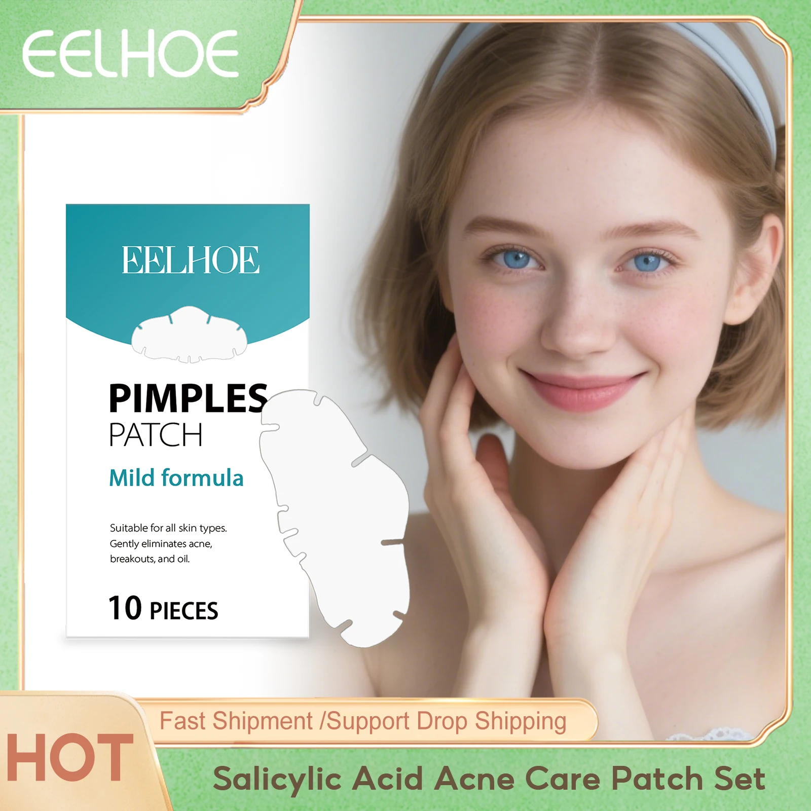 Eelhoe Salicylic Acid Acne Care Patch Set Repairing Damaged Non-irritating Remove S-pot Makeup Tools Pimples Treatment Stickers
Eelhoe Salicylic Acid Acne Care Patch Set Repairing Damaged Non-irritating Remove S-pot Makeup Tools Pimples Treatment Stickers
