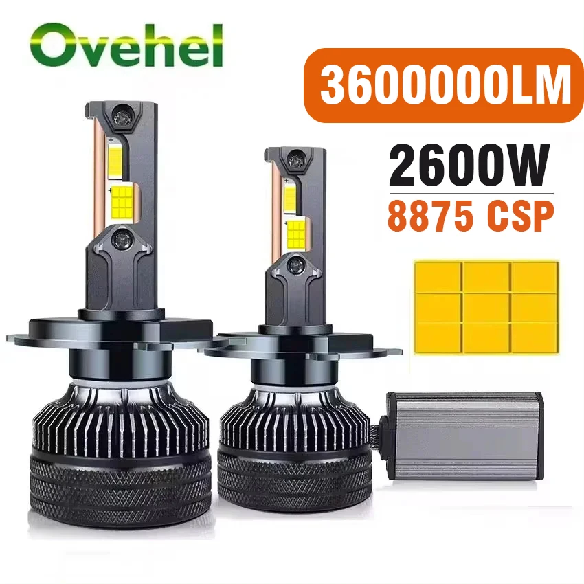OVEHEL H7 H4 Led Lamp 2600W 3600000LM Three Copper Tube Led Lights For Car H1 H11 HB3 9005 HB4 9006 Led Headlight Bulb 6000K
OVEHEL H7 H4 Led Lamp 2600W 3600000LM Three Copper Tube Led Lights For Car H1 H11 HB3 9005 HB4 9006 Led Headlight Bulb 6000K