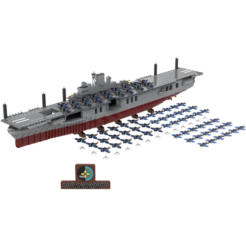 12504 шт. WW2 военный масштаб 1:200 CV-11 USS Intrepid Essex-класс авианосец модель творческие идеи военный корабль игрушка-головоломка подарок
12504 шт. WW2 военный масштаб 1:200 CV-11 USS Intrepid Essex-класс авианосец модель творческие идеи военный корабль игрушка-головоломка подарок