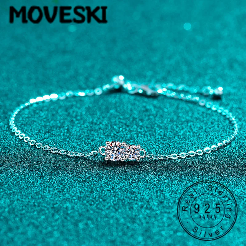 MOVESKI 925 Sterling Silver Moissanite Bracelet for Women, Dainty Double Heart Zircon Charm Bracelet Wedding Jewelry
MOVESKI 925 Sterling Silver Moissanite Bracelet for Women, Dainty Double Heart Zircon Charm Bracelet Wedding Jewelry
