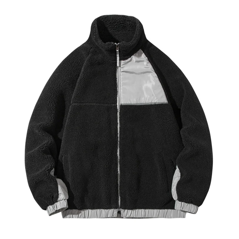 Winter Men's Lamb Wool Jacket Patchwork Fleece Hip Hop Coat Streetwear Warm Cotton Overcoat Male
Winter Men's Lamb Wool Jacket Patchwork Fleece Hip Hop Coat Streetwear Warm Cotton Overcoat Male
