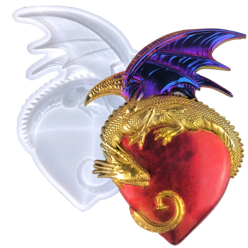Love Dragon Drop Epoxy Resin Mold DIY Wall Decoration Pendant Semi-stereo Dragon Wings Love Heart Wall Hanging Silicone Mold
Love Dragon Drop Epoxy Resin Mold DIY Wall Decoration Pendant Semi-stereo Dragon Wings Love Heart Wall Hanging Silicone Mold
