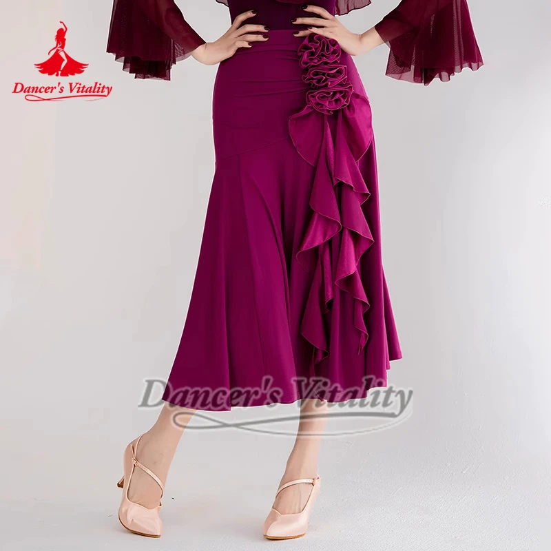 Latin Stereoscopic Flower Wrapping Hip Skirt Ballroom Dance Training Clothing Chacha Samba Rumba Waltz Graceful Perform Outfit
Latin Stereoscopic Flower Wrapping Hip Skirt Ballroom Dance Training Clothing Chacha Samba Rumba Waltz Graceful Perform Outfit