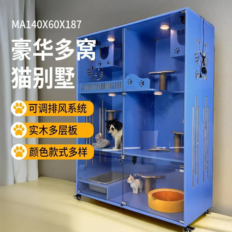 Cat Villa Cat Cage Indoor Cat House Cabin Household Cabinet Large Space House Nest Breathable Multi layered Soli
Cat Villa Cat Cage Indoor Cat House Cabin Household Cabinet Large Space House Nest Breathable Multi layered Soli