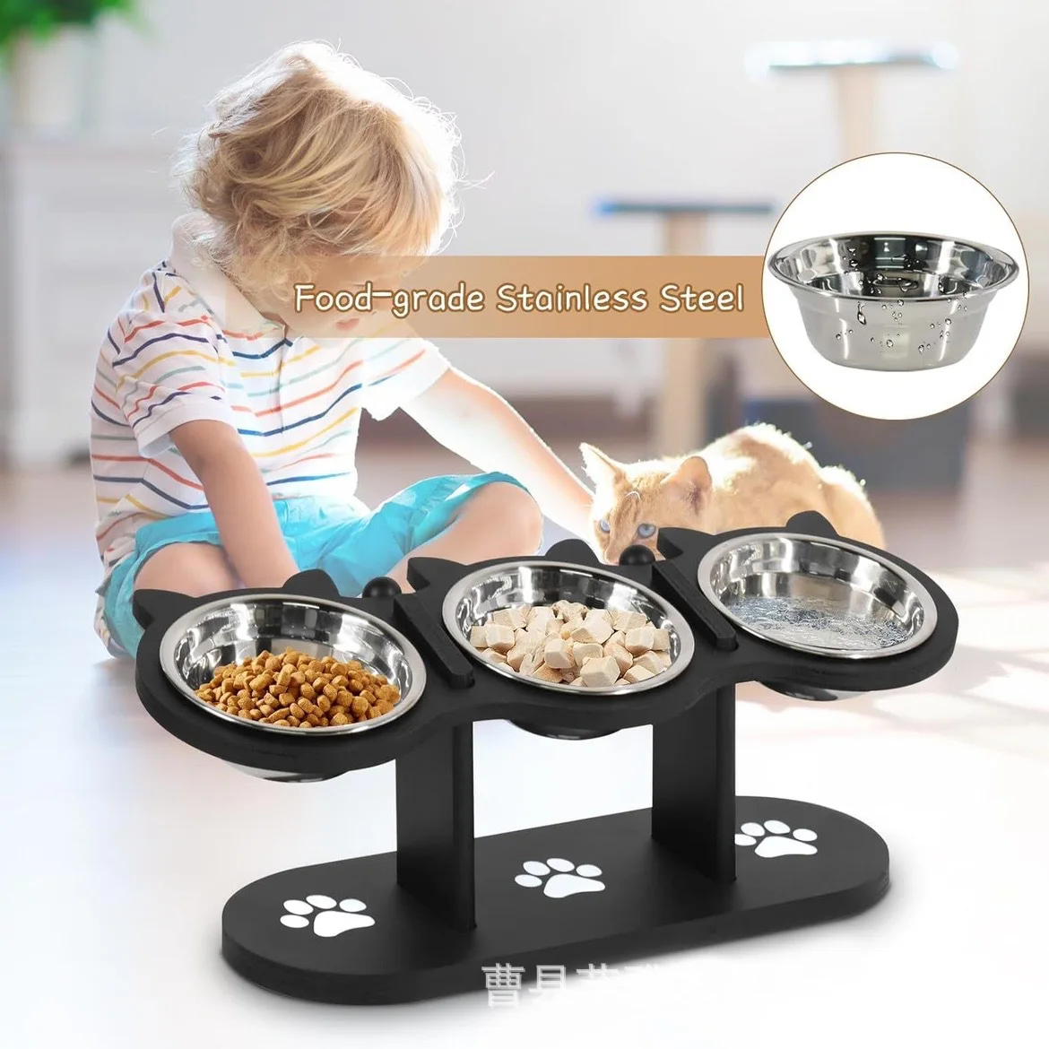 Wooden cat bowl rack Vertical oblique mouth food basin Cat dog food bowl rack Feeder Pet bowl rack
Wooden cat bowl rack Vertical oblique mouth food basin Cat dog food bowl rack Feeder Pet bowl rack