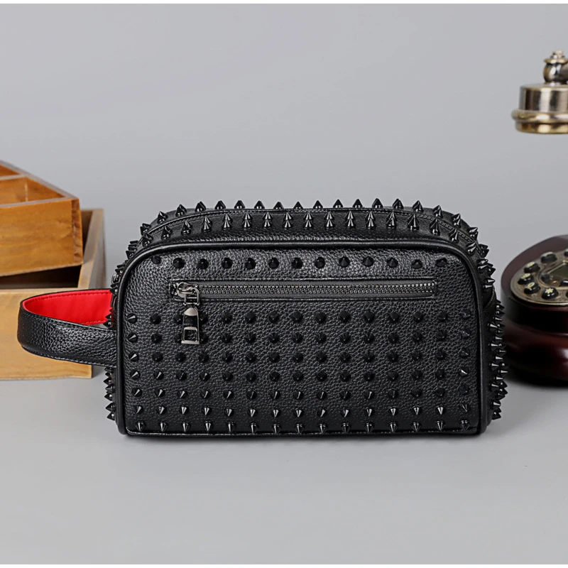 Men Clutch Bag Fashion Personalized Rivet Design HighQuality Leather Waterproof Wallet Versatile Contrast Color Simple ZipperBag
Men Clutch Bag Fashion Personalized Rivet Design HighQuality Leather Waterproof Wallet Versatile Contrast Color Simple ZipperBag