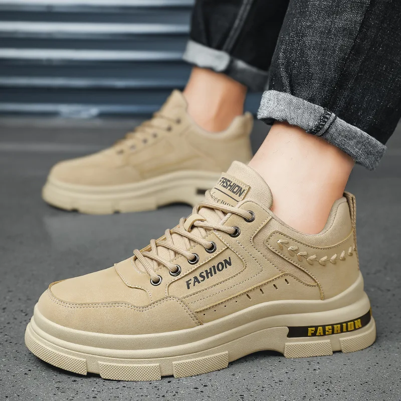 Men's Low-Top Sports Casual Shoes, Outdoor, Thick-soled, Mountaineering Trendy Shoes, Leather Workwear, Autumn, New
Men's Low-Top Sports Casual Shoes, Outdoor, Thick-soled, Mountaineering Trendy Shoes, Leather Workwear, Autumn, New