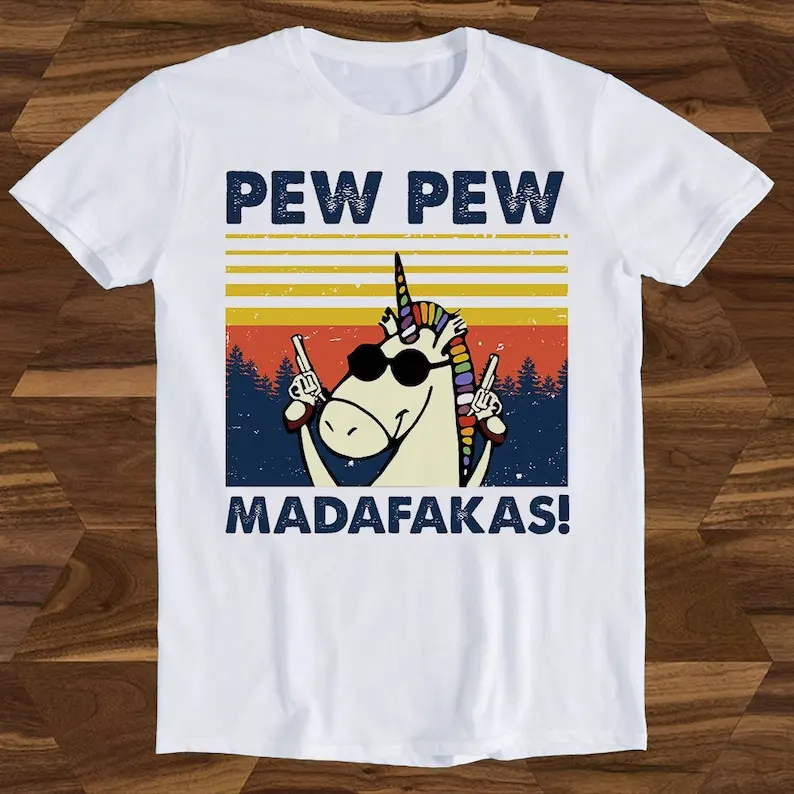 Pew Madafakas Единорог шутка Бестселлер забавная футболка подарок унисекс Топ T1468
Pew Madafakas Единорог шутка Бестселлер забавная футболка подарок унисекс Топ T1468