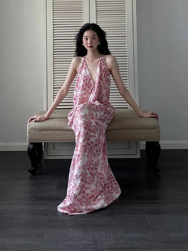 Ele Long Svel розовый с цветочным принтом Dr сексуальный повседневный Vaion Sle Ne Hanging Dr женская мода лето 2025
Ele Long Svel розовый с цветочным принтом Dr сексуальный повседневный Vaion Sle Ne Hanging Dr женская мода лето 2025