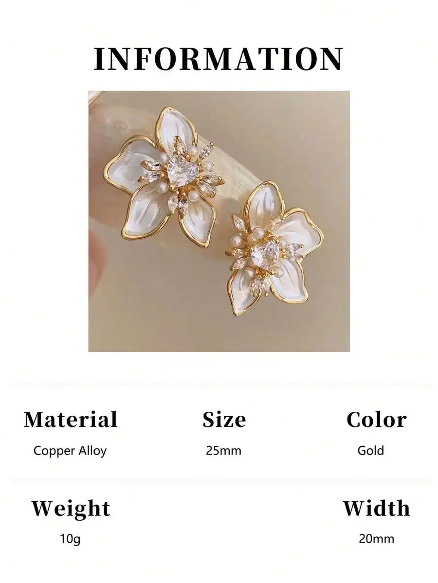 Elegant Crystal Flower Stud Earrings For Women Daily Party Banquet Casual Vacation
Elegant Crystal Flower Stud Earrings For Women Daily Party Banquet Casual Vacation
