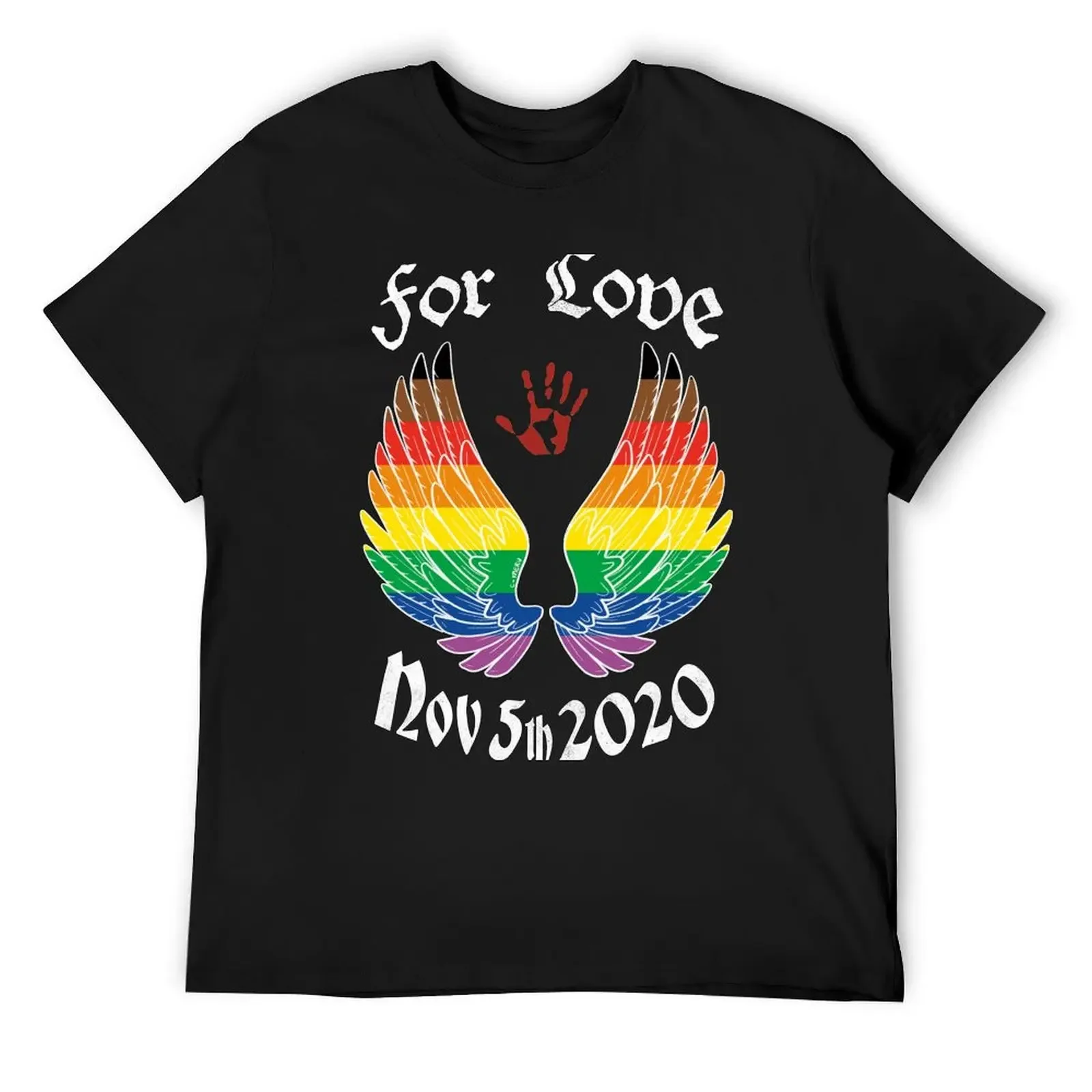 For Love (Pride colors with white lines and font) T-Shirt graphic tee shirt street wear football t shirt black t-shirts for men
For Love (Pride colors with white lines and font) T-Shirt graphic tee shirt street wear football t shirt black t-shirts for men