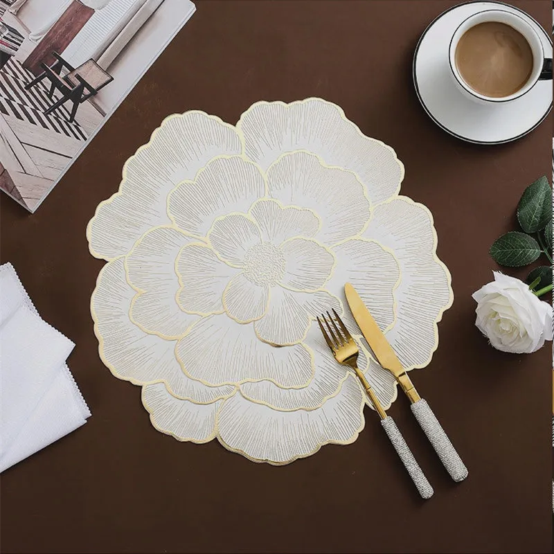 1Pc Creative Peony Flower Shape Plated Home Cup Mat PVC Table Thermal Insulation Anti slip Placemat
1Pc Creative Peony Flower Shape Plated Home Cup Mat PVC Table Thermal Insulation Anti slip Placemat