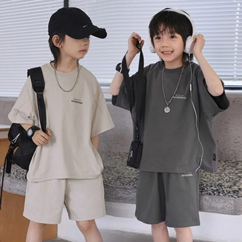 Summer Baby and Boys Cotton Short Sleeve T-Shirt+Loose Shorts Set School Kids 2PCS Tracksuit Children Outfit Jogging Suit 3-16Yr
Summer Baby and Boys Cotton Short Sleeve T-Shirt+Loose Shorts Set School Kids 2PCS Tracksuit Children Outfit Jogging Suit 3-16Yr