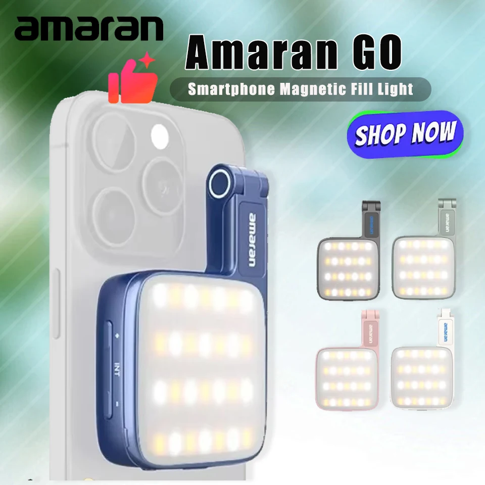 Amaran Go Mobile Phone Camera Magnetic Absorption Fill Light 2700K-6500K Bi-color Compact Protable Mini Cosmetic Mirror Lamp
Amaran Go Mobile Phone Camera Magnetic Absorption Fill Light 2700K-6500K Bi-color Compact Protable Mini Cosmetic Mirror Lamp