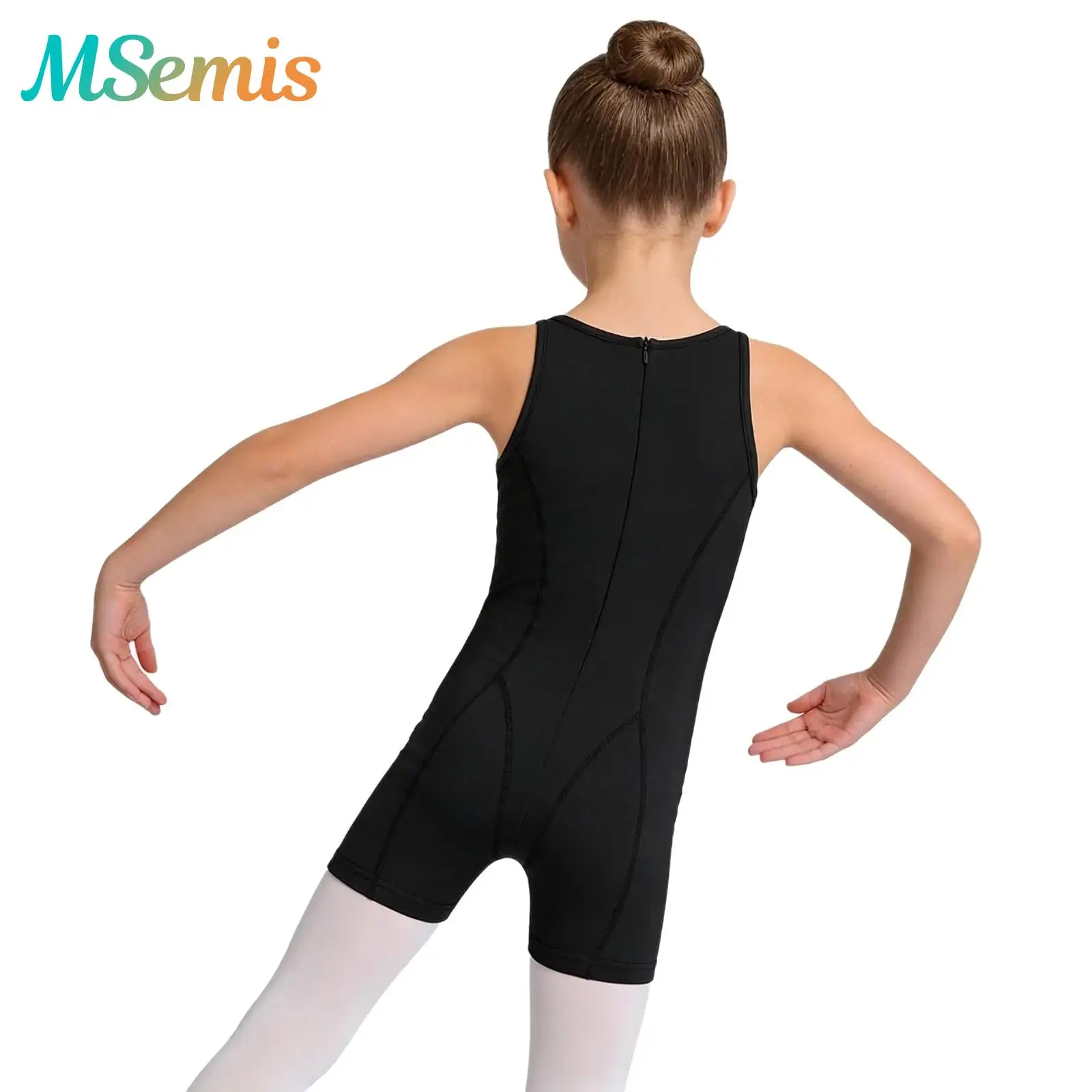 Kids Girls Sleeveless Ballet Dance Practice Leotard Costume Gymnastics Bodysuit Back Invisible Zipper Thigh Length Jumpsuit
Kids Girls Sleeveless Ballet Dance Practice Leotard Costume Gymnastics Bodysuit Back Invisible Zipper Thigh Length Jumpsuit