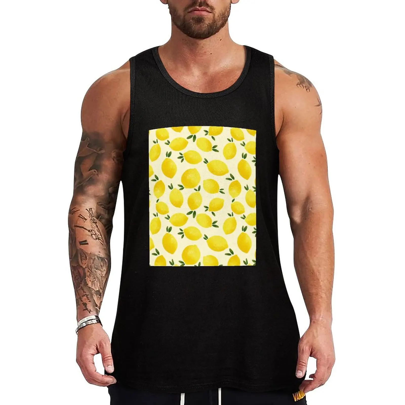 Yellow Lemons Pattern Mediterranean Summer Tank Top Undershirt Tank Top Cotton Basic Sleeveless Shirt
Yellow Lemons Pattern Mediterranean Summer Tank Top Undershirt Tank Top Cotton Basic Sleeveless Shirt
