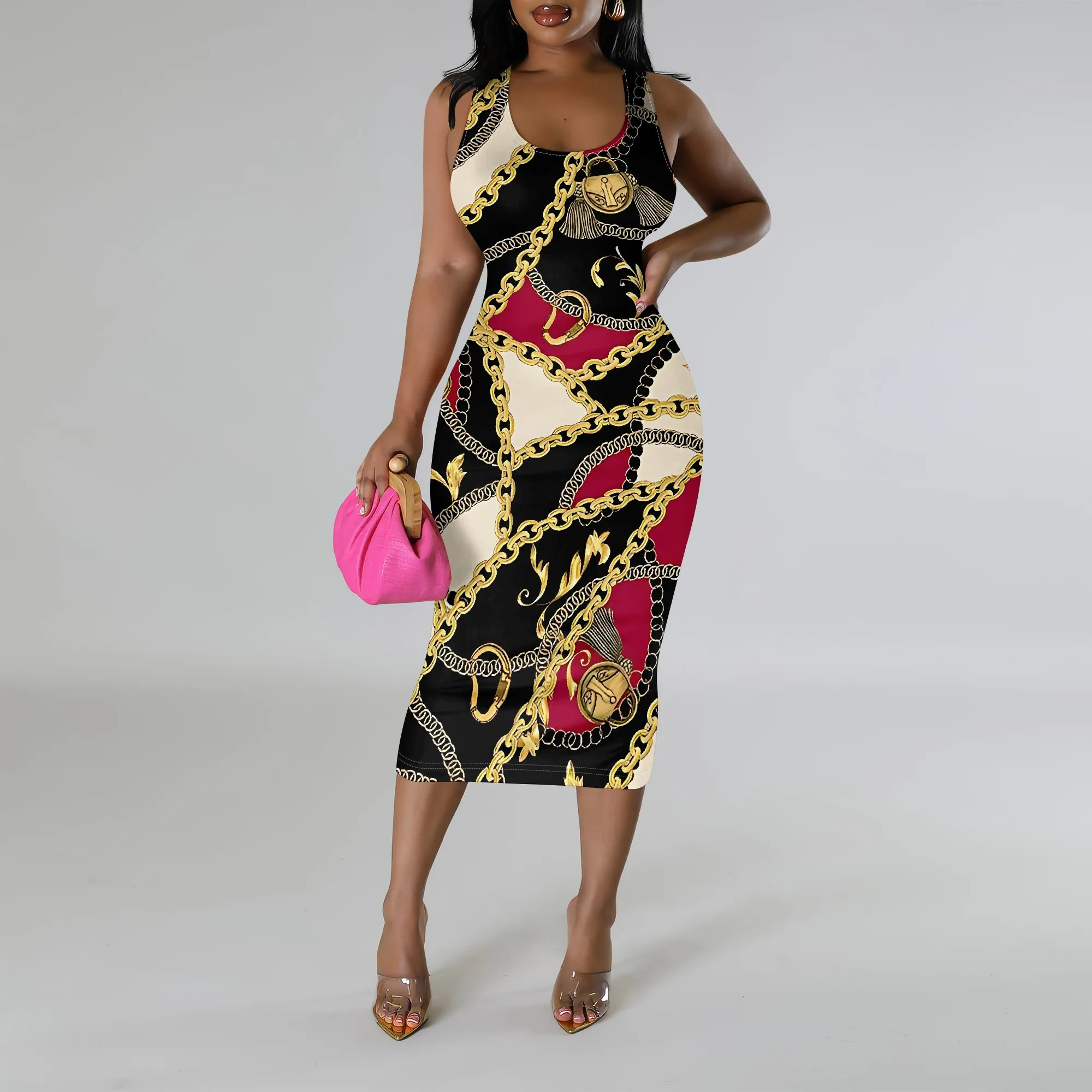 Women's Casual Dress Printed Shoulder Strap Dress Tight Fitting Dress Sleeveless Dress Party Dress
Women's Casual Dress Printed Shoulder Strap Dress Tight Fitting Dress Sleeveless Dress Party Dress