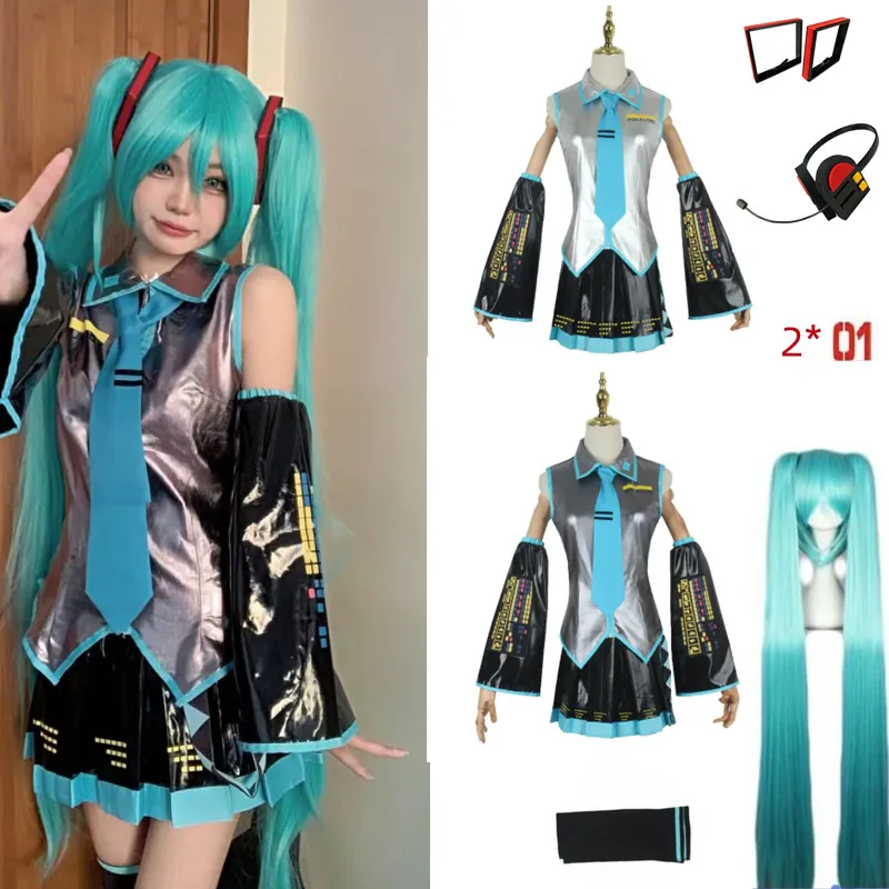 Искусственная кожа Vocaloid Miku Косплей Костюм Аниме миди платье Хэллоуин Одежда для рождественской вечеринки для девочки 
Искусственная кожа Vocaloid Miku Косплей Костюм Аниме миди платье Хэллоуин Одежда для рождественской вечеринки для девочки