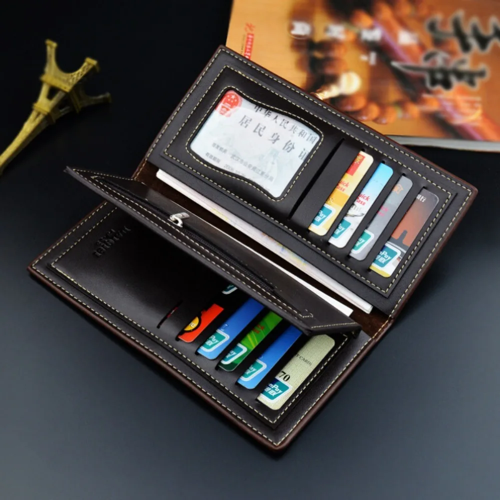 Men's Long Wallet Multiple Card Slots Slim Litchi Texture Soft Leather Large Capacity Purse for Business Casual Daily Use
Men's Long Wallet Multiple Card Slots Slim Litchi Texture Soft Leather Large Capacity Purse for Business Casual Daily Use