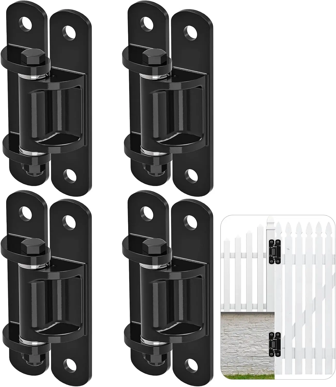 6.7'' Heavy Duty Gate Hinges with Bearings, 1100LB Capacity, Rust-Proof E-Coating, Anti-Sag Design for Fences and Driveway Gates
6.7'' Heavy Duty Gate Hinges with Bearings, 1100LB Capacity, Rust-Proof E-Coating, Anti-Sag Design for Fences and Driveway Gates
