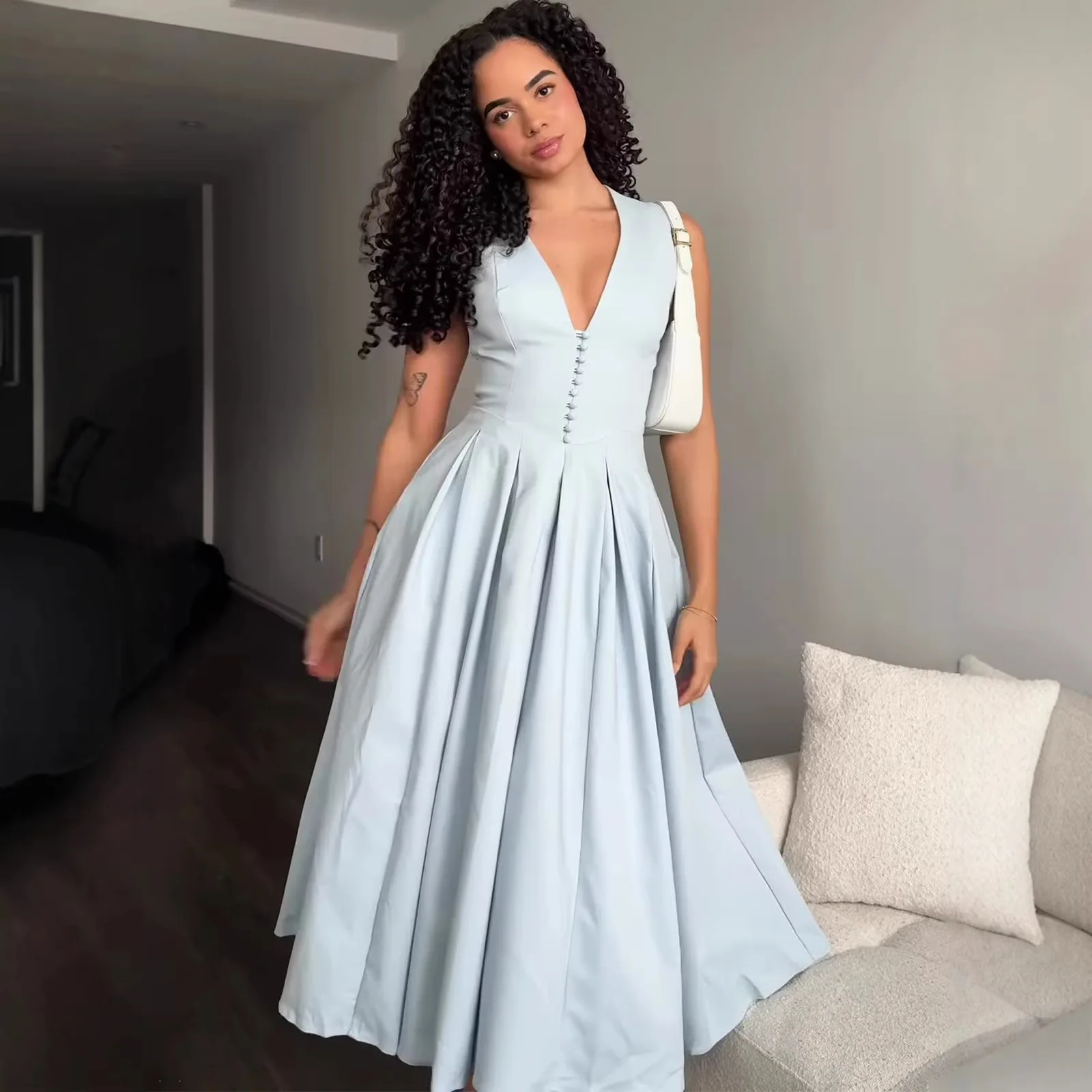 Elegant V Neck Long Dress Dresses Spring Summer Sleeveless Floral Maxi Dress Women Casual Flowy Sundress
Elegant V Neck Long Dress Dresses Spring Summer Sleeveless Floral Maxi Dress Women Casual Flowy Sundress