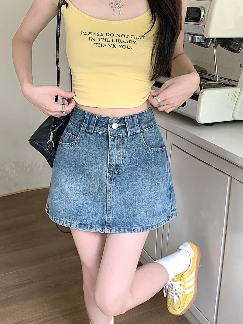 Retro Blue Denim A-Line Skirt for Women High Waist Conceals Belly Pear ape Body pe Fat MM f Body Skirt
Retro Blue Denim A-Line Skirt for Women High Waist Conceals Belly Pear ape Body pe Fat MM f Body Skirt