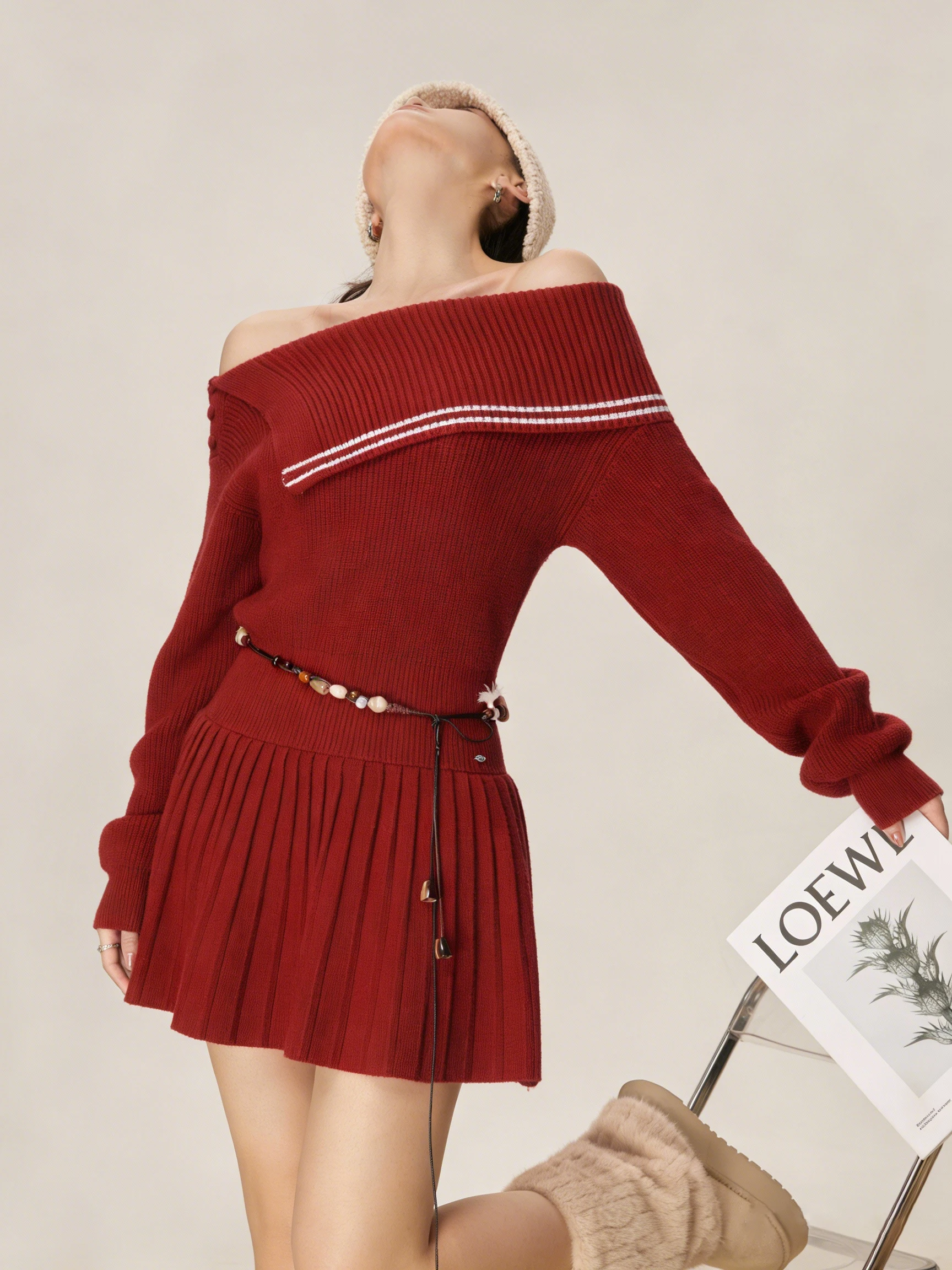 Red Knitted One-oulder Naval Collar Dr Irregular Hemline High Waist Winter Faion Casual Sle Women's Dr G684
Red Knitted One-oulder Naval Collar Dr Irregular Hemline High Waist Winter Faion Casual Sle Women's Dr G684