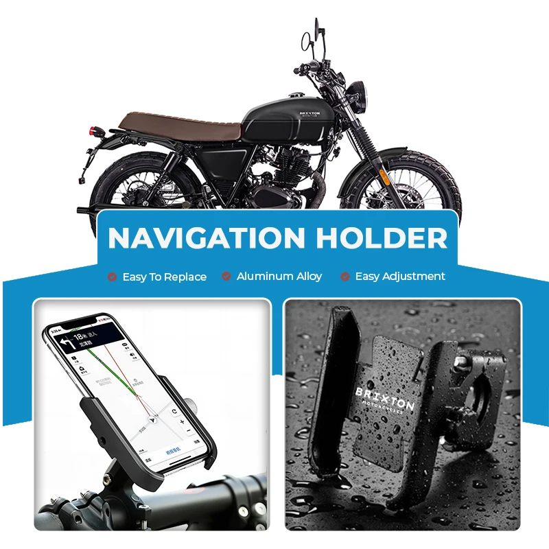 Alloy Motorcycle Cell Phone Support Bracket Mirror Mount Navigation Stand For BRIXTON Cromwell 125 1200 BX BX150 Felsberg 250
Alloy Motorcycle Cell Phone Support Bracket Mirror Mount Navigation Stand For BRIXTON Cromwell 125 1200 BX BX150 Felsberg 250