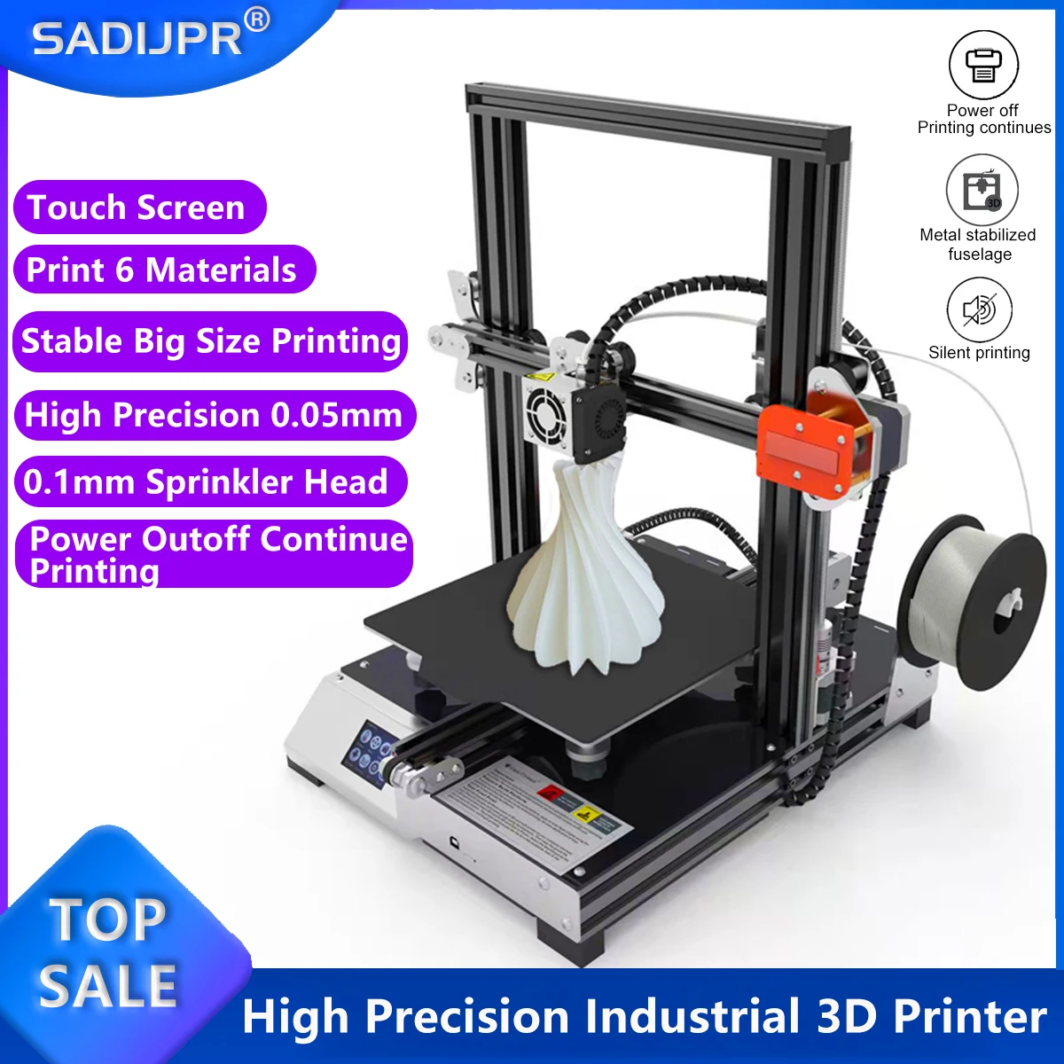 3D Printer Full Metal Frame High Precision Professional Industrial Grade PLA DIY Designer Model Education One Key 3D Printer Kit
3D Printer Full Metal Frame High Precision Professional Industrial Grade PLA DIY Designer Model Education One Key 3D Printer Kit