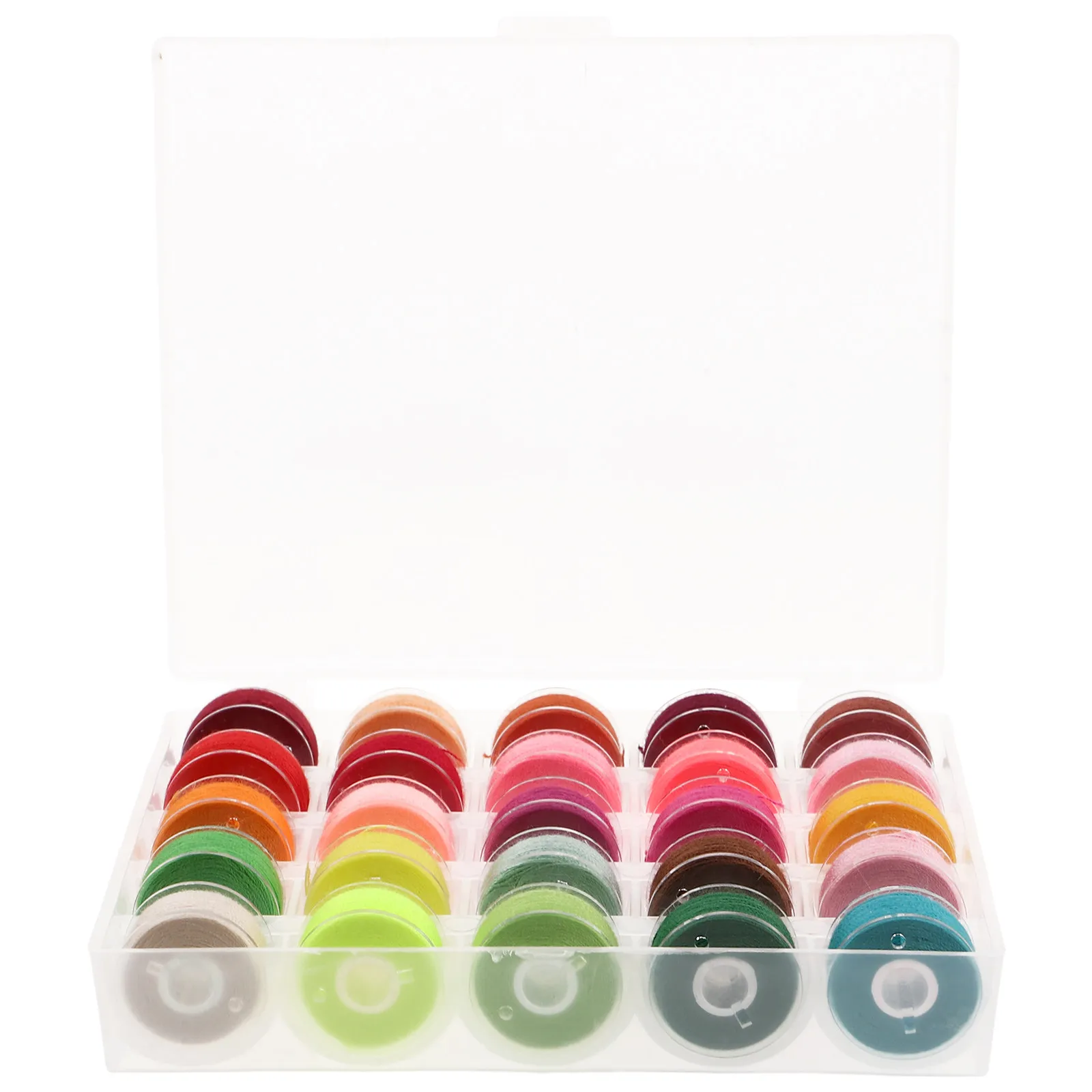 25Pcs Sewing Bobbins Kit Transparent Thread Storage Box Prewound Bobbin Threads for Sewing Machine Accessories Household Use
25Pcs Sewing Bobbins Kit Transparent Thread Storage Box Prewound Bobbin Threads for Sewing Machine Accessories Household Use