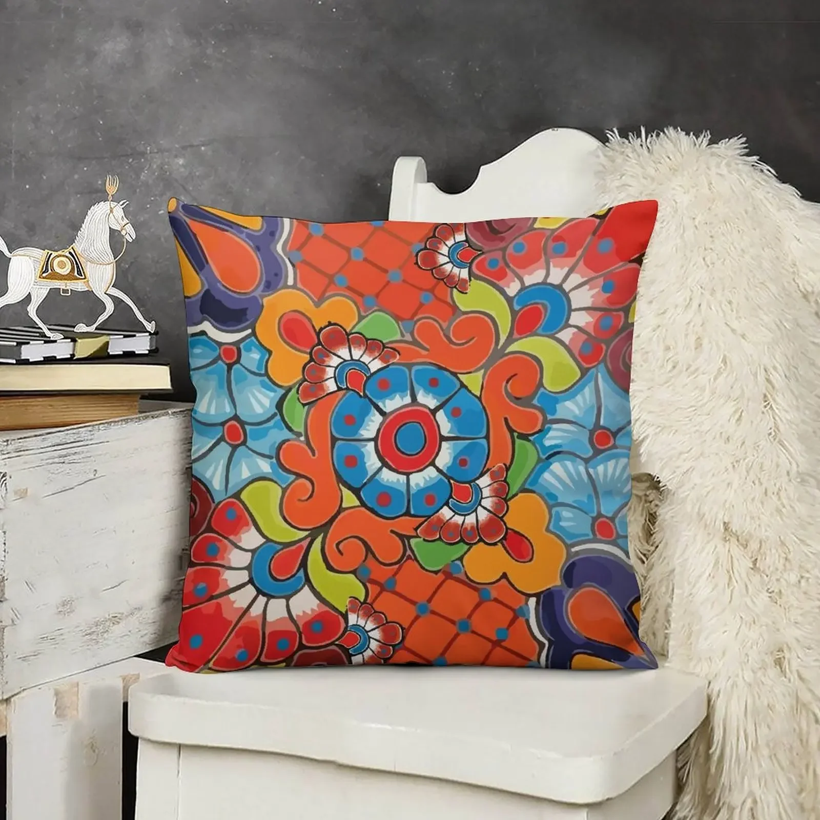 Orange azulejo maximalist mexican flowers talavera tiles Throw Pillow Covers For Sofas Custom Cushion pillow
Orange azulejo maximalist mexican flowers talavera tiles Throw Pillow Covers For Sofas Custom Cushion pillow