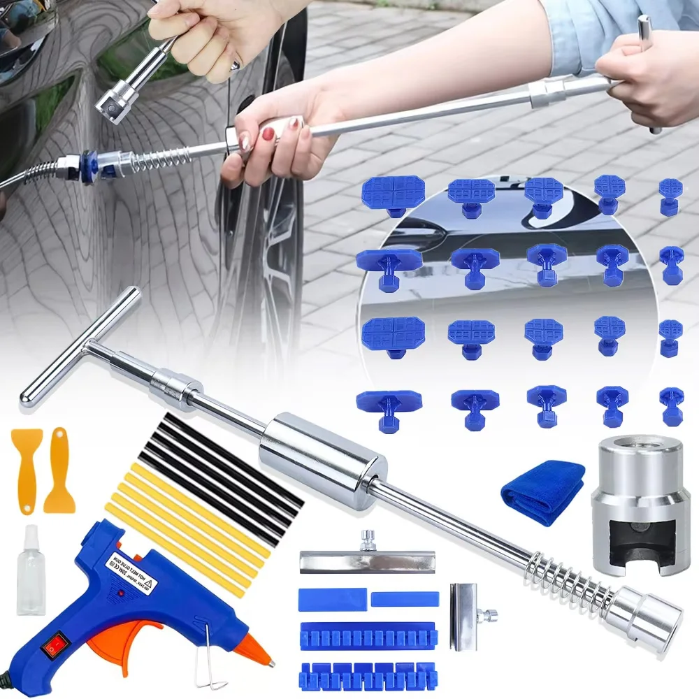 Paintless Car Dent Repair Kit Dent Puller Dent Repair T-bar Dent Removal Tabs Pullers Auto Sheet Metal Removal Tools
Paintless Car Dent Repair Kit Dent Puller Dent Repair T-bar Dent Removal Tabs Pullers Auto Sheet Metal Removal Tools