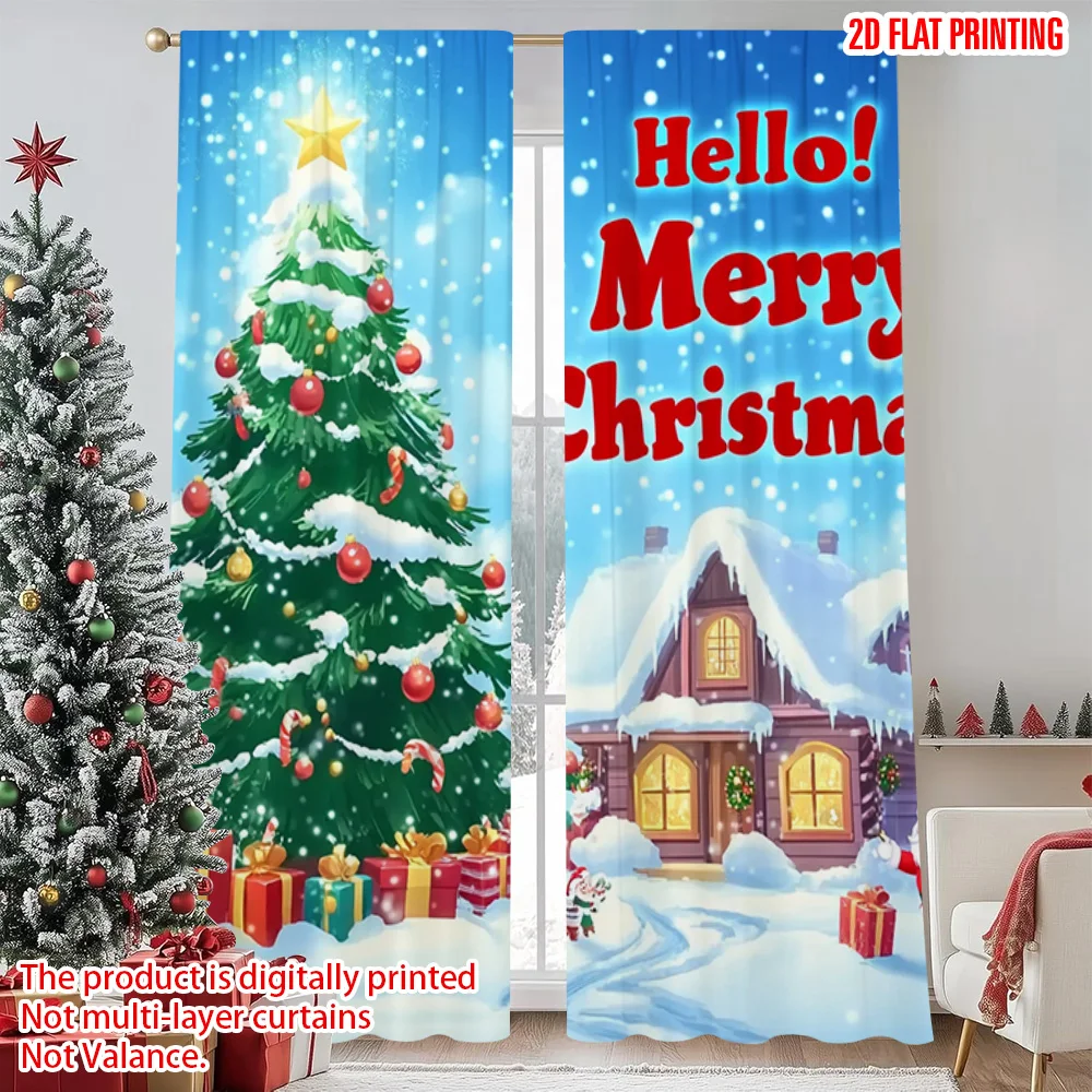 2pcs 2D flat printing Merry Christmas Party Curtains Christmas Santa Claus Versatile Durable Polyester Without Electricity
2pcs 2D flat printing Merry Christmas Party Curtains Christmas Santa Claus Versatile Durable Polyester Without Electricity