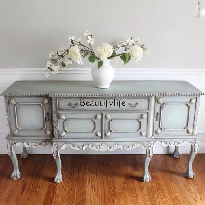 French Neoclassical Solid Wood Carved Sideboard Storage Cabinet Artistic High-end Partition American Style Entryway Cabinet
French Neoclassical Solid Wood Carved Sideboard Storage Cabinet Artistic High-end Partition American Style Entryway Cabinet