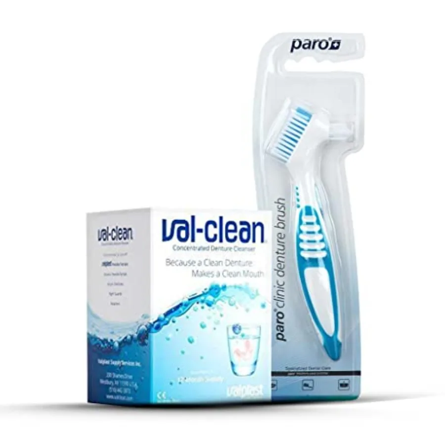 Yourdent-USA Val-Clean Concentrated Denture Cleaner and Clinic Dual-Head Denture Brush Set 1-Year Supply for Effective Cleaning
Yourdent-USA Val-Clean Concentrated Denture Cleaner and Clinic Dual-Head Denture Brush Set 1-Year Supply for Effective Cleaning