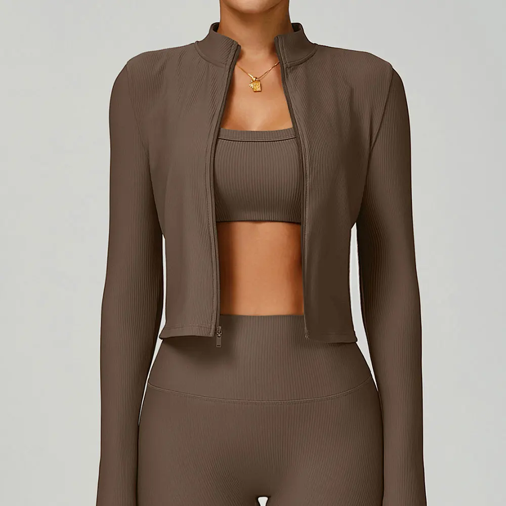 Yoga Jacket Women's Coat Standing Collar Yoga Long Sleeved Sports Jacket Running Training Fitness Top Gym Workout Running Tops
Yoga Jacket Women's Coat Standing Collar Yoga Long Sleeved Sports Jacket Running Training Fitness Top Gym Workout Running Tops