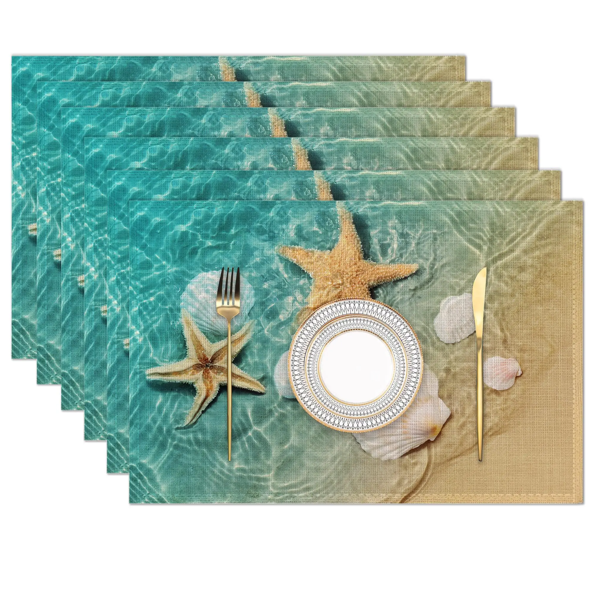 Starfish and Seashell on Beach Placemats Place Mats for Kitchen Table Washable Farmhouse Linen Table Mat Dining Decor 12x18 Inch
Starfish and Seashell on Beach Placemats Place Mats for Kitchen Table Washable Farmhouse Linen Table Mat Dining Decor 12x18 Inch