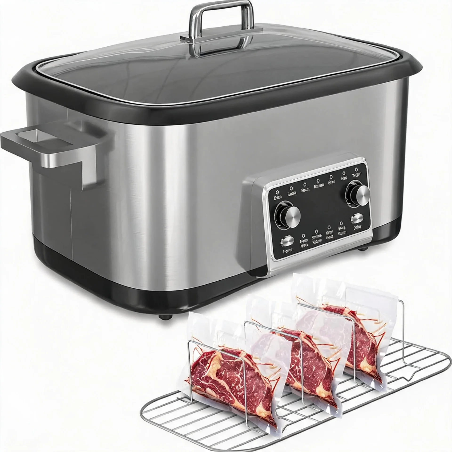 Slow Cooker Stainless Steel 8 Quart Programmable Digital All Seasons Universal Stainless Steel
Slow Cooker Stainless Steel 8 Quart Programmable Digital All Seasons Universal Stainless Steel