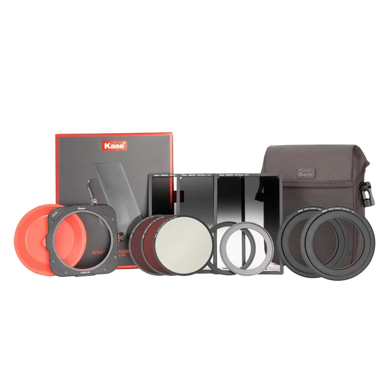 Kase Armour Master kit - K100 Filter Holder with 95mm Magnetic CPL&ND64&ND1000&100x150mm GND0.9&1.2/Reverse GND0.9 Filter
Kase Armour Master kit - K100 Filter Holder with 95mm Magnetic CPL&ND64&ND1000&100x150mm GND0.9&1.2/Reverse GND0.9 Filter