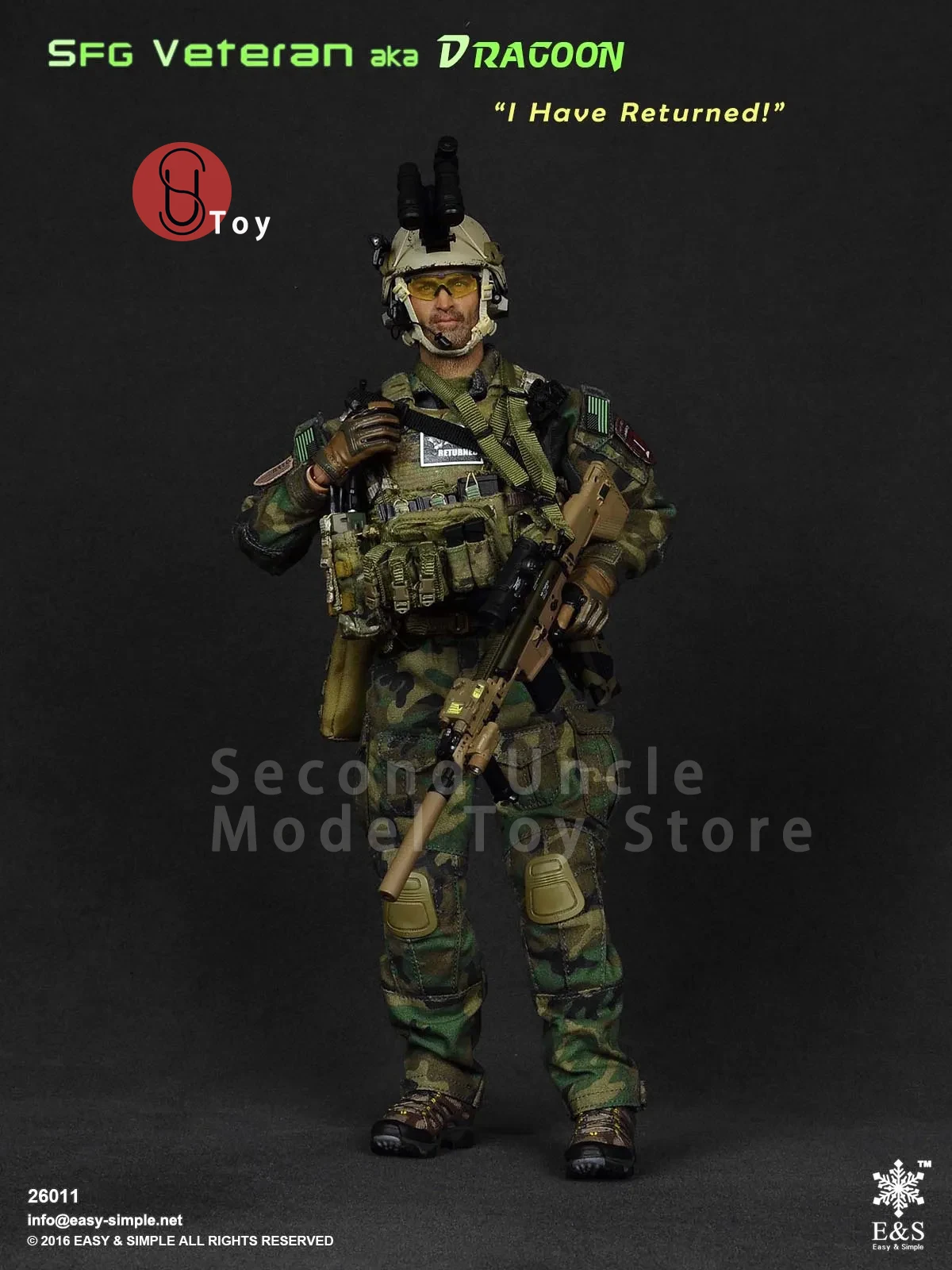 Easy&Simple 26011 1/6 Army SFG Veteran Aka Dragoon Prosthetics Veterans Male Soldier Military Action figure FullSet Model Toy
Easy&Simple 26011 1/6 Army SFG Veteran Aka Dragoon Prosthetics Veterans Male Soldier Military Action figure FullSet Model Toy