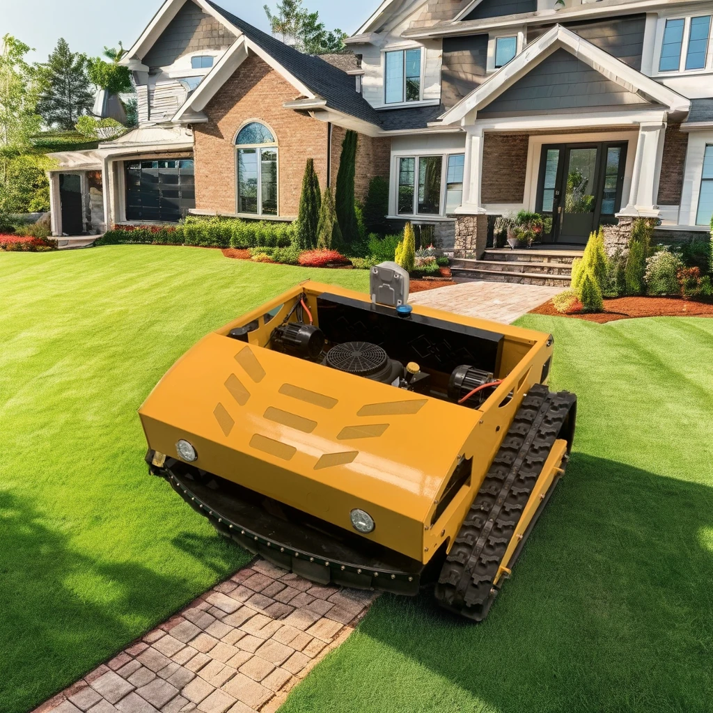 Gold Seller Factory Remote Control Wheel Slope Lawn Mower with Motor Long Service Life