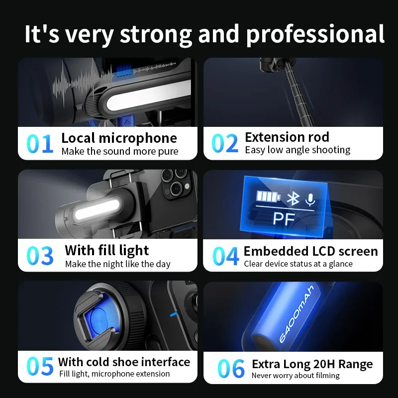 AOCHUAN Smart S2 Kit 3-Axis Handheld Gimbal Stabilizer for Smartphone for iPhone Android AI Face Tracking Vlog Live Broadcast
AOCHUAN Smart S2 Kit 3-Axis Handheld Gimbal Stabilizer for Smartphone for iPhone Android AI Face Tracking Vlog Live Broadcast