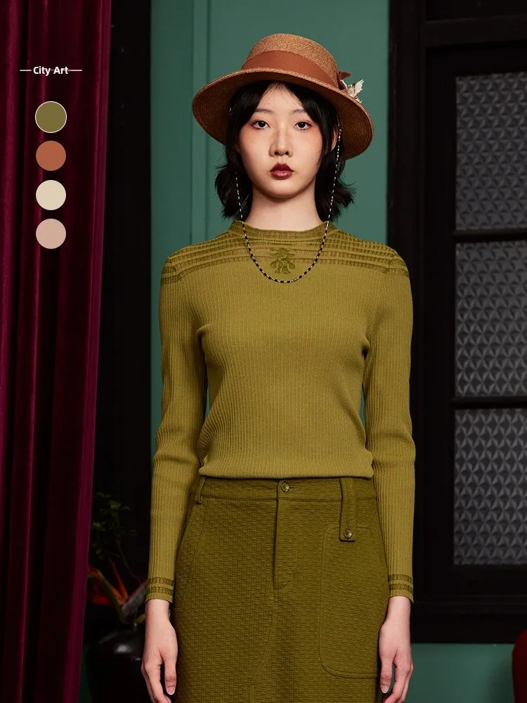 Slim Fit ort Sve Женский свитер для поездок на работу Sle f Высокий круглый трикотажный топ с верхней частью Модный повседневный шерстяной свитер
Slim Fit ort Sve Женский свитер для поездок на работу Sle f Высокий круглый трикотажный топ с верхней частью Модный повседневный шерстяной свитер