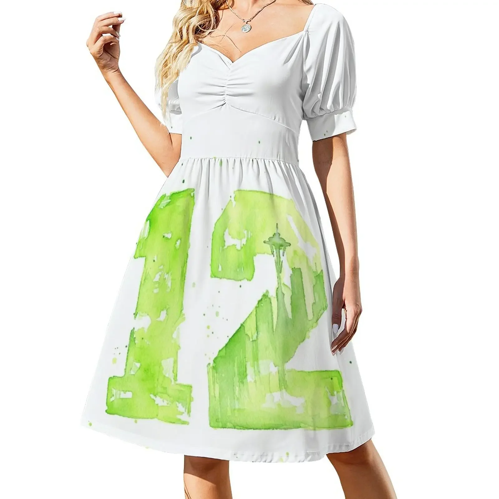 12th Man Art Seattle Watercolor Space Needle Short-Sleeved Dress dress for women dresses ladies 2025 summer
12th Man Art Seattle Watercolor Space Needle Short-Sleeved Dress dress for women dresses ladies 2025 summer