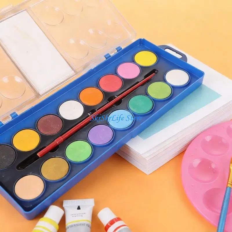 E65E 16 Color Dry Powder Watercolor Palette Plastic Storage Kids Craft Supplies Safe Pigments For Home School Projects
E65E 16 Color Dry Powder Watercolor Palette Plastic Storage Kids Craft Supplies Safe Pigments For Home School Projects
