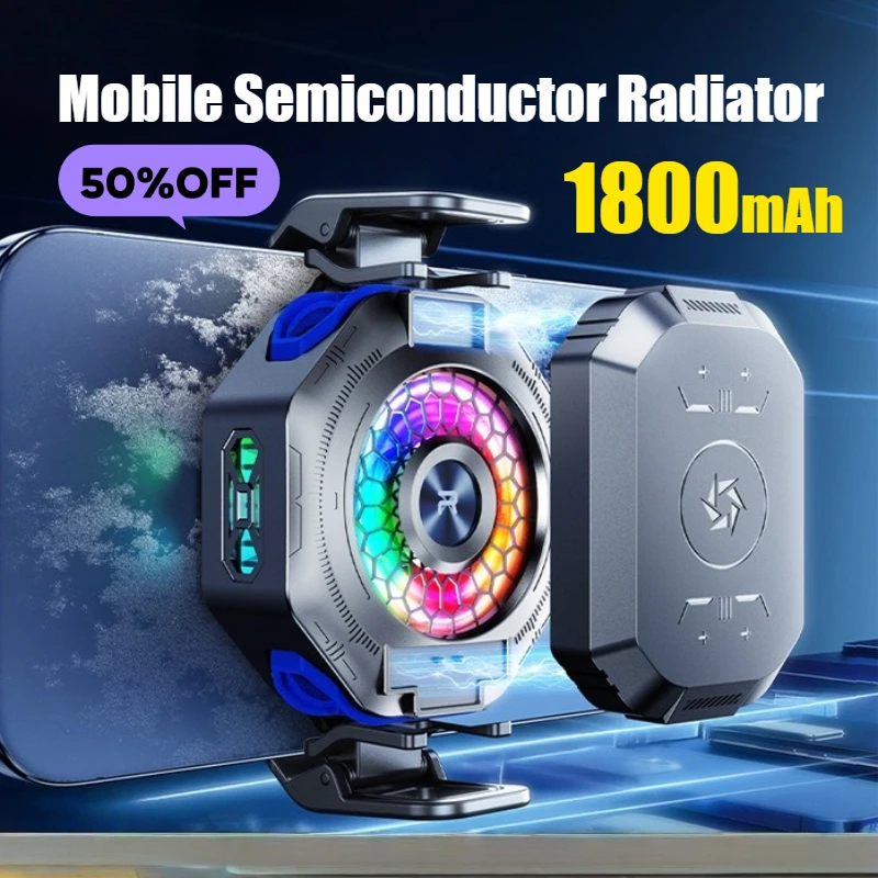 1800mAh Semiconductor Cooling Phone Radiator Rechargeable Magnetic Back Clip Cooling Device with Detachable Battery
1800mAh Semiconductor Cooling Phone Radiator Rechargeable Magnetic Back Clip Cooling Device with Detachable Battery